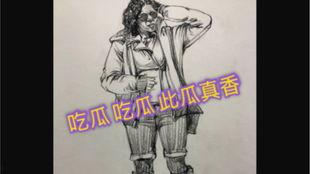 吃瓜群众速写图片,捕捉生活中的趣味瞬间